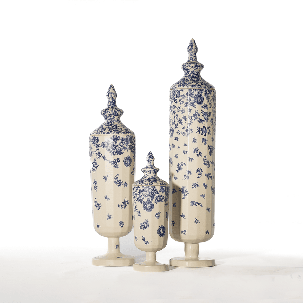 Flor Azul Ceramic Vase Set