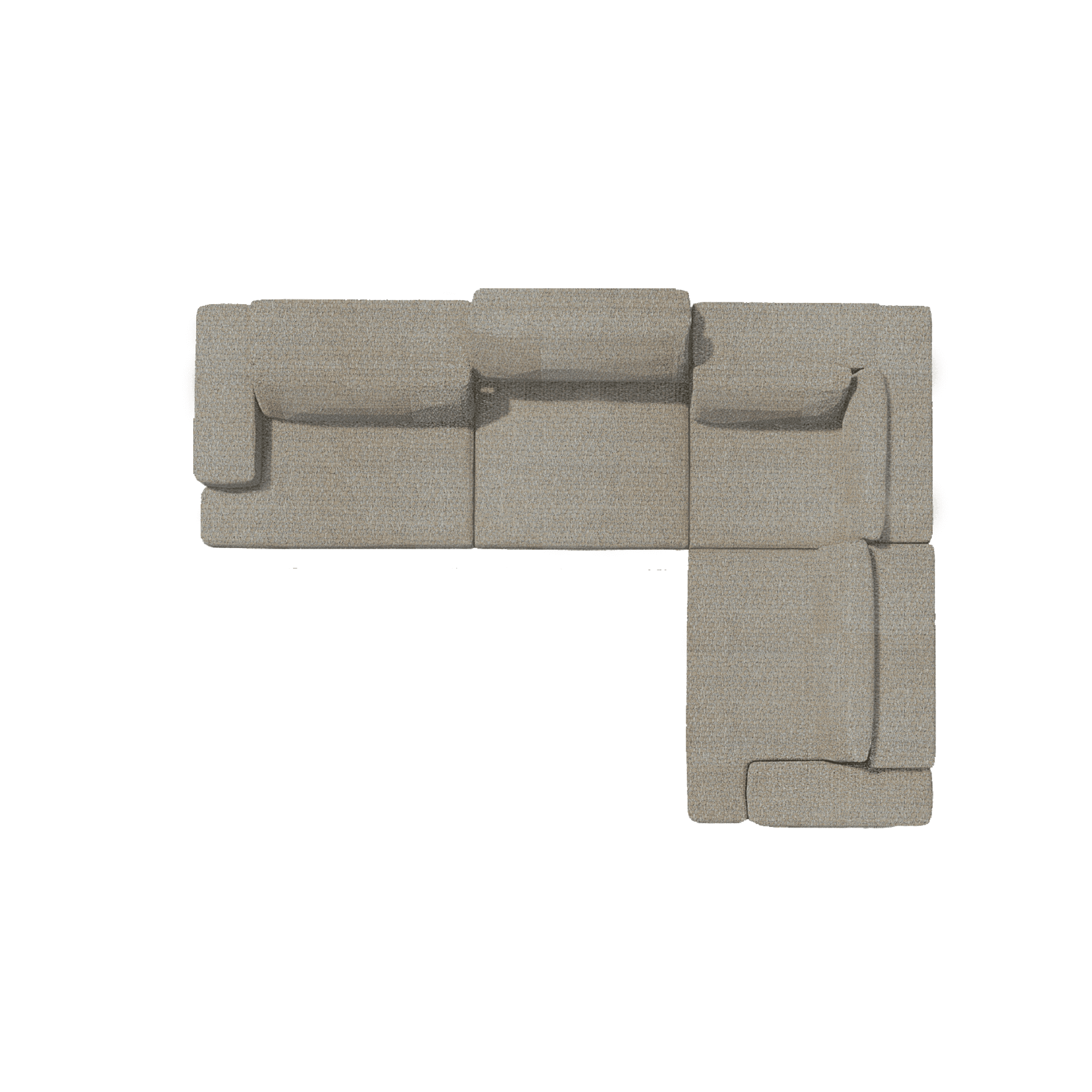 Upper 2-Piece L-Sectional Right, 130" x 106"