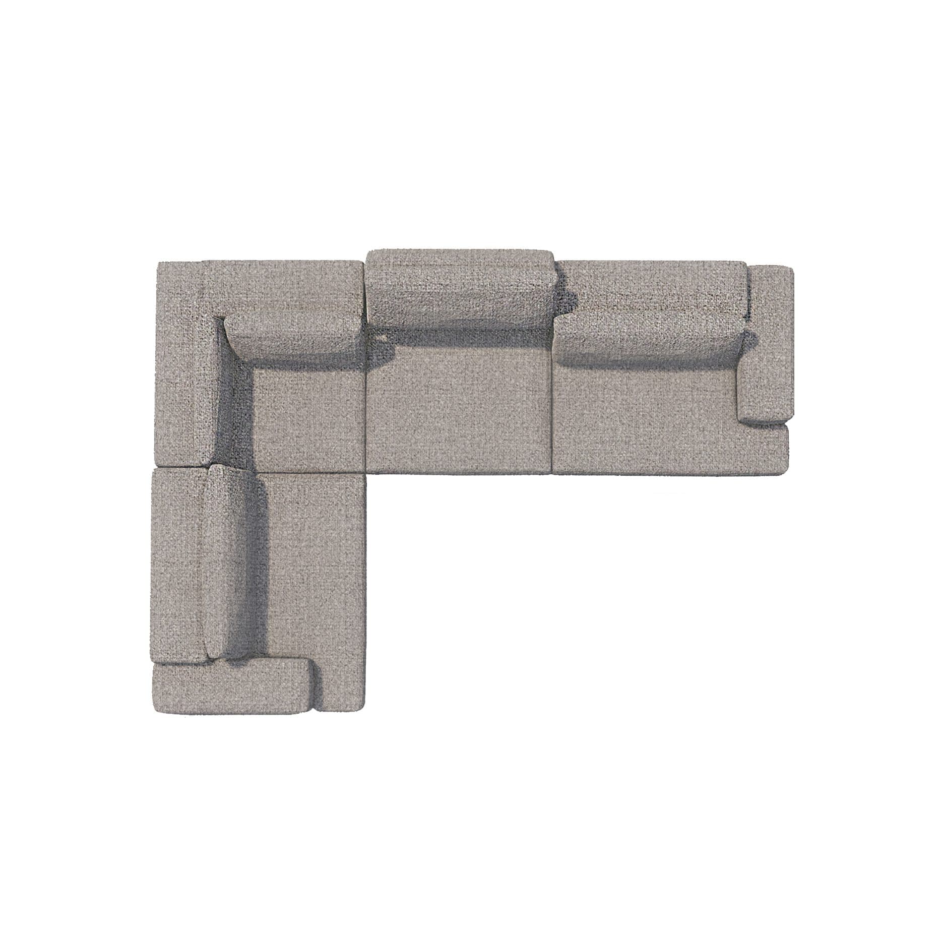 Upper 2-Piece L-Sectional Left, 130" x 106"