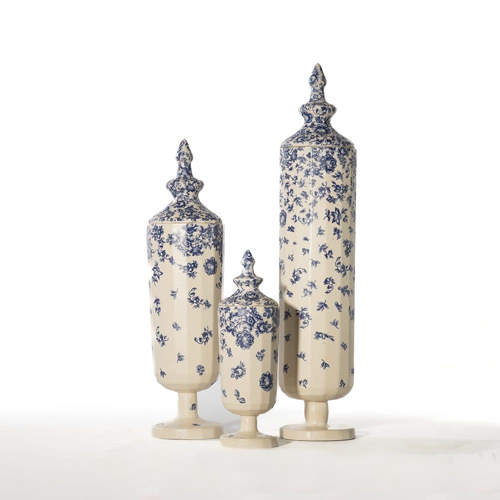 Flor Azul Ceramic Vase Set