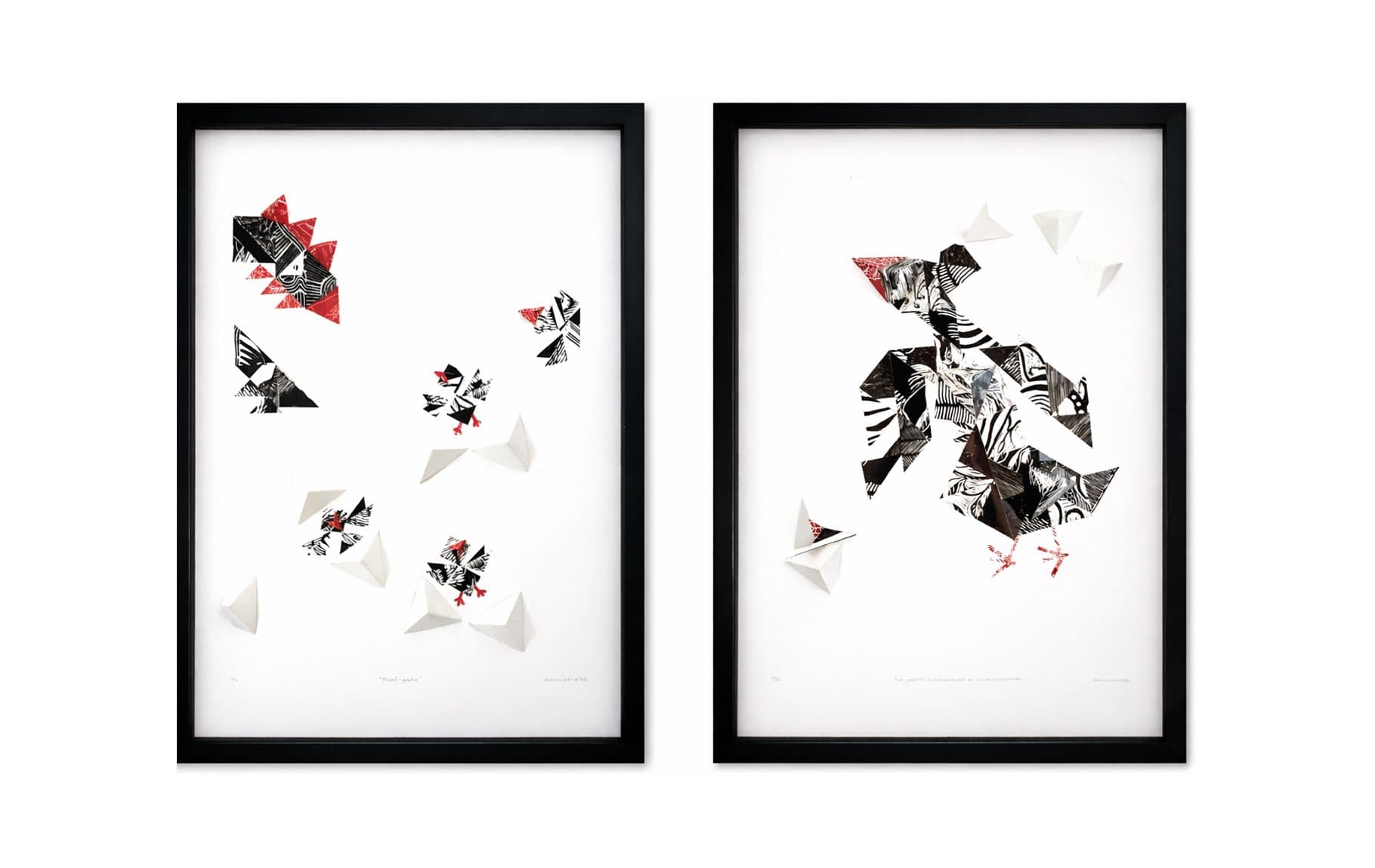 Papá Gallo / La Puesta Eclosionando En Un Dia Nublado Diptych